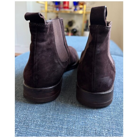 Jenni Kayne Suede Chelsea Ankle Boots | Size 37 7 | Dark Brown - Picture 6 of 11